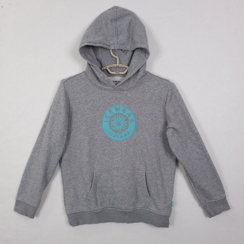 Icewear Iceland Kids Youth Gray Hooded Sweatshirt Hoodie Sz 158/164 Long Sleeve